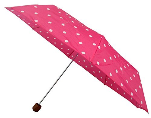 Compact Folding Polka Dot Umbrella