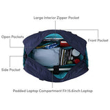 ECOSUSI Weekender Bag Travel Duffle Bag Overnight Bag Carry-on with Trolley Sleeve Fit up to 15.6