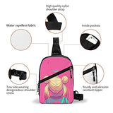 KAMIZE sai_lor moon Crossbody Bags Women Men Sling Backpack Travel Hiking Daypack Pattern Rope Shoulder Bag