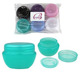 Beauticom 10G/10ML Frosted Container Jars with Inner Liner for Scrubs, Oils, Salves, Creams, Lotions, Makeup Cosmetics, Nail Accessories, Beauty Aids - BPA Free (6 Pieces, Mix Colors)