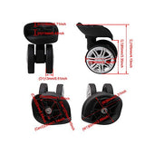 BQLZR 10.5cm Black W232 Luggage Caster 360 Degree Rotation Replacement Parts Wheels for Luggage