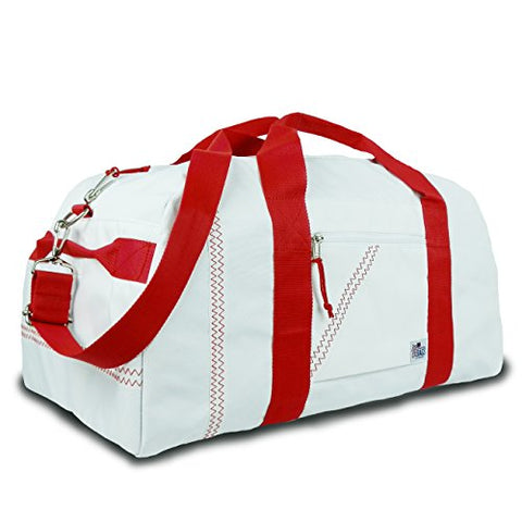 Sailor Bags Square Duffel (White/Red Straps, X-Large)