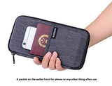 Big Mango Rfid Blocking Neck Travel Wallet Family Passport Wallet Holder Travel Organizer Clutch