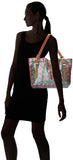 Sydney Love Argyle Drawstring Tote Shoulder Bag,Pink/Green,One Size