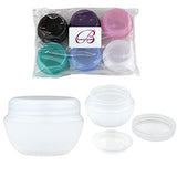 Beauticom 10G/10ML Frosted Container Jars with Inner Liner for Scrubs, Oils, Salves, Creams, Lotions, Makeup Cosmetics, Nail Accessories, Beauty Aids - BPA Free (6 Pieces, Mix Colors)