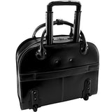 Mcklein Usa 96315 Edgebrook , 15.4" Leather Wheeled Ladies' Laptop Briefcase