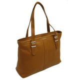 Piel Leather Ladies Laptop Tote, Saddle, One Size