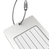 Luggage Tag Business Card Holder Tufftaag Single Travel Id Bag Tag - Silver