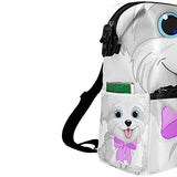 Colourlife White Cute Dog Stylish Casual Shoulder Backpacks Laptop School Bags Travel