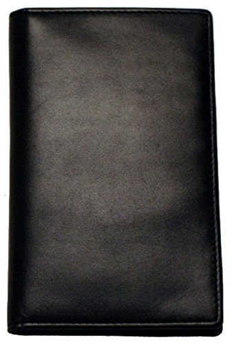 Slim Breast Leather Pocket Wallet In Black