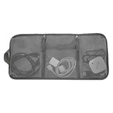 Travelon Tech Accessory Organizer, Charcoal, OPEN 13.75 x 6.5 x .1 CLOSED 6.5 x 5 x 1