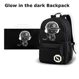 Fashion Luminous Backpack With Usb Charging Port And Lock, Fashion Glow In The Dark Backpack Laptop