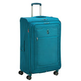 Delsey Luggage Hyperglide Large Checked Luggage Lightweight Spinner Suitcase, Teal Blue
