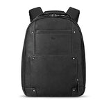 Solo Reade Vintage Leather Laptop Backpack, 15.6 inch leather backpack for women and men perfect for the office, school, college and travel, Black