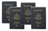 Set Of 4 Heavy Duty Clear Vinyl Plastic Passport Cover Holder Travel Made In Usa