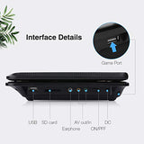 DBPOWER Portable DVD Player with 9.5" Swivel Screen, 5-Hour Built-in Rechargeable Battery, Support CD/DVD/SD Card/USB, with Car Charger and Power Adaptor (Black)