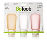 Humangear Gotoob, 3-Pack, Large (3Oz), Clear/Orange/Red
