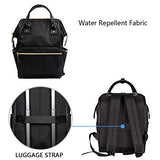 KROSER Laptop Backpack 15.6 Inch Stylish School Computer Backpack Casual Daypack Laptop Bag Water Repellent Nylon Business Bag Tablet with USB Port for Travel/Business/College/Women/Men-Black