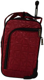 Nicole Miller Signature Quilt Under Seat Bag Carry On (Burgundy)