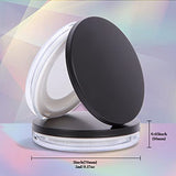 Empty Face Powder Compact with Puff-C.RAN Fire 0.17 oz Portable Powder Puff and Container , Travel Powder Container with Mirror and Elasticated Net Sifter (2pcs,black)