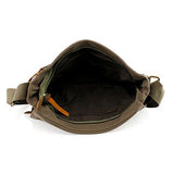 GEARONIC TM Men's Vintage Canvas Leather Tote Satchel School Military Shoulder Messenger Sling