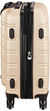 Rockland Luggage Melbourne 20 Inch Expandable Carry On, Champagne, One Size