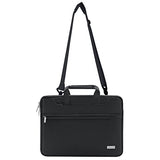 MOSISO Laptop Shoulder Bag Compatible 2018 MacBook Air 13 A1932 Retina Display/MacBook Pro 13 A1989 A1706 A1708 USB-C 2018 2017 2016/Surface Pro 6/5/4/3, Briefcase Handbag with Trolley Belt, Black