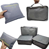 6 Set Travel Storage Bags Multi-functional Clothing Sorting Packages,Travel Packing Pouches, Luggage Organizer Pouch Gray