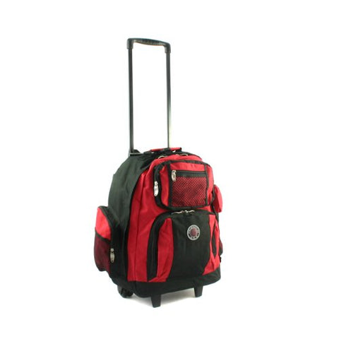 Transworld Roll-Away Deluxe Rolling Backpack - Red