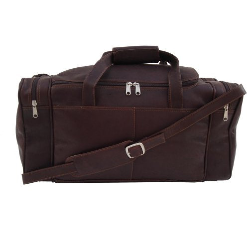 Piel Leather Small Duffel Bag, Chocolate, One Size