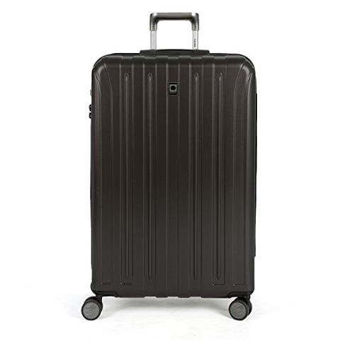 Delsey Paris Luggage 25 inch Expandable Spinner Suitcase Hardsided with Lock, Black