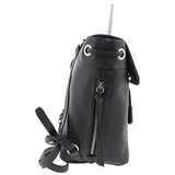 Kenneth Cole Reaction Womens Kayla Faux Leather Casual Backpack Black Medium