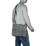 David King & Co. North South Laptop Messenger, Tan, One Size