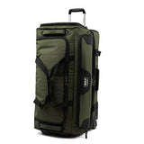 Travelpro Bold 30" Duffle Bag With Drop Bottom, Lightweight, Rugged Rolling Duffel, Olive/Black,