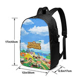 Animal Cross-ing Backpack, Girls Boys School Backpack Travel Bag, Waterproof Laptop Bag for Man Women