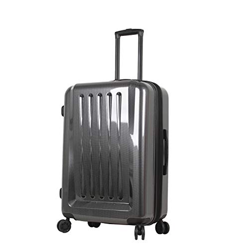 Mia Toro Mia Tor Italy Fonte Hardside 28 Inch Spinner, Silver