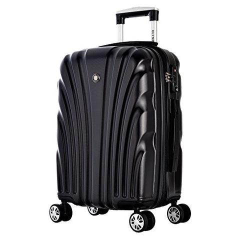 Olympia Vortex Carry-on Hardcase Spinner W/TSA Lock, Black