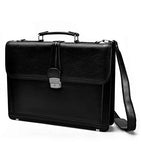 Zlyc Men Vintage Retro Pu Leather Messenger Shoulder Bag Satchel Business Briefcase Black