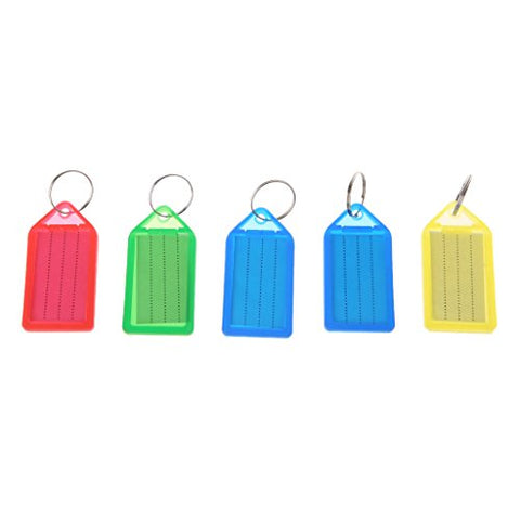 Vegan 5 pcs Colored Assorted Key Rings ID Tags