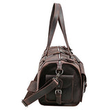 Polare 22'' Indiana Jones Looking Natural Leather Weekender Carry On Duffle Bag