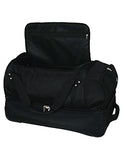 NBA Portland Trail Blazers Rolling Drop-Bottom Duffel Bag, 27 x 16 x 14", Black