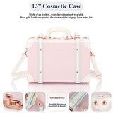 COTRUNKAGE Girls Cute 3 Piece Luggage Set Vintage Carry On Suitcase for Women, TSA Lock Cherry Pink