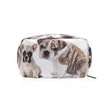 HU MOVR Makeup Organizer Puppies Animal White Puppy Dog Womens Zip Toiletry Bag Large Case Cosmetic