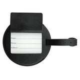 Graphics & More Butterfly Purple Round Leather Luggage Id Tag Suitcase Carry-On, Black