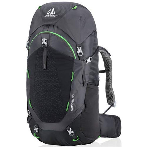 Gregory Mountain Products Wander 50 Liter Kid's Overnight Hiking Backpack, Shadow Black, One Size