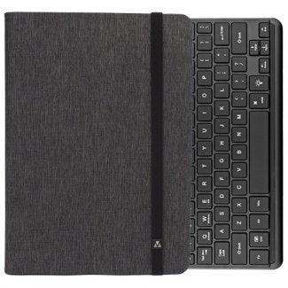 M-Edge International Folio Power Pro Keyboard, Heather Grey With Black Strap (U10-Prp-B-Hb)