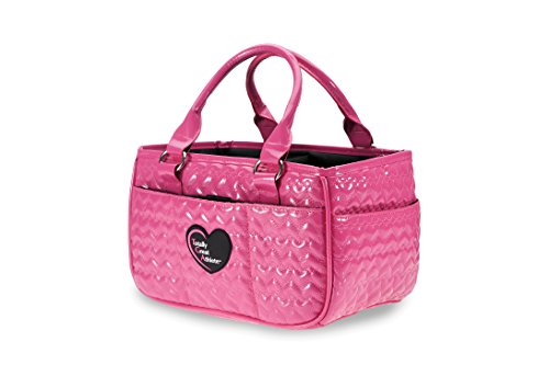Tga Glossy Hot Pink Heart Ice Skating Bag Tennis Gym And Ballet Girls Athletic Bag