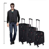 Boarding Luggage Universal Lightweight 3 Piece Hardside Set (20"/24"/28") Expandable Uprights Carry-on Suitcase Softshell Lightweight 360° Silent Spinner Multidirectional Wheels For Travel Airplane Fl