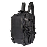 Clean Vintage Small Backpack For Men, Leather Backpack Black