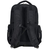 Kenneth Cole Reaction Polyester Triple Compartment 17" Laptop Business Backpack with Techni-Cole RFID, Black One Size